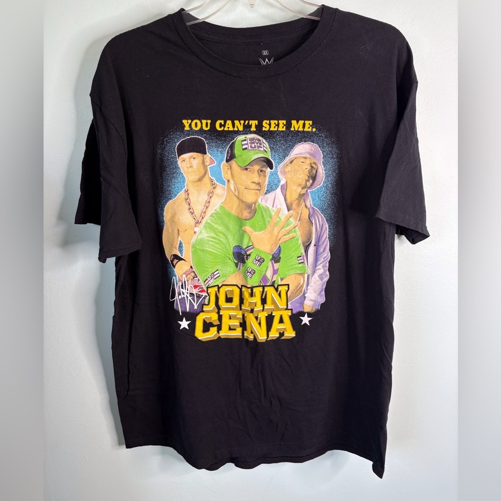 💪🔥 John Cena “Never Give Up” WWE Champion T-Shirt – Size 2X 🔥💪